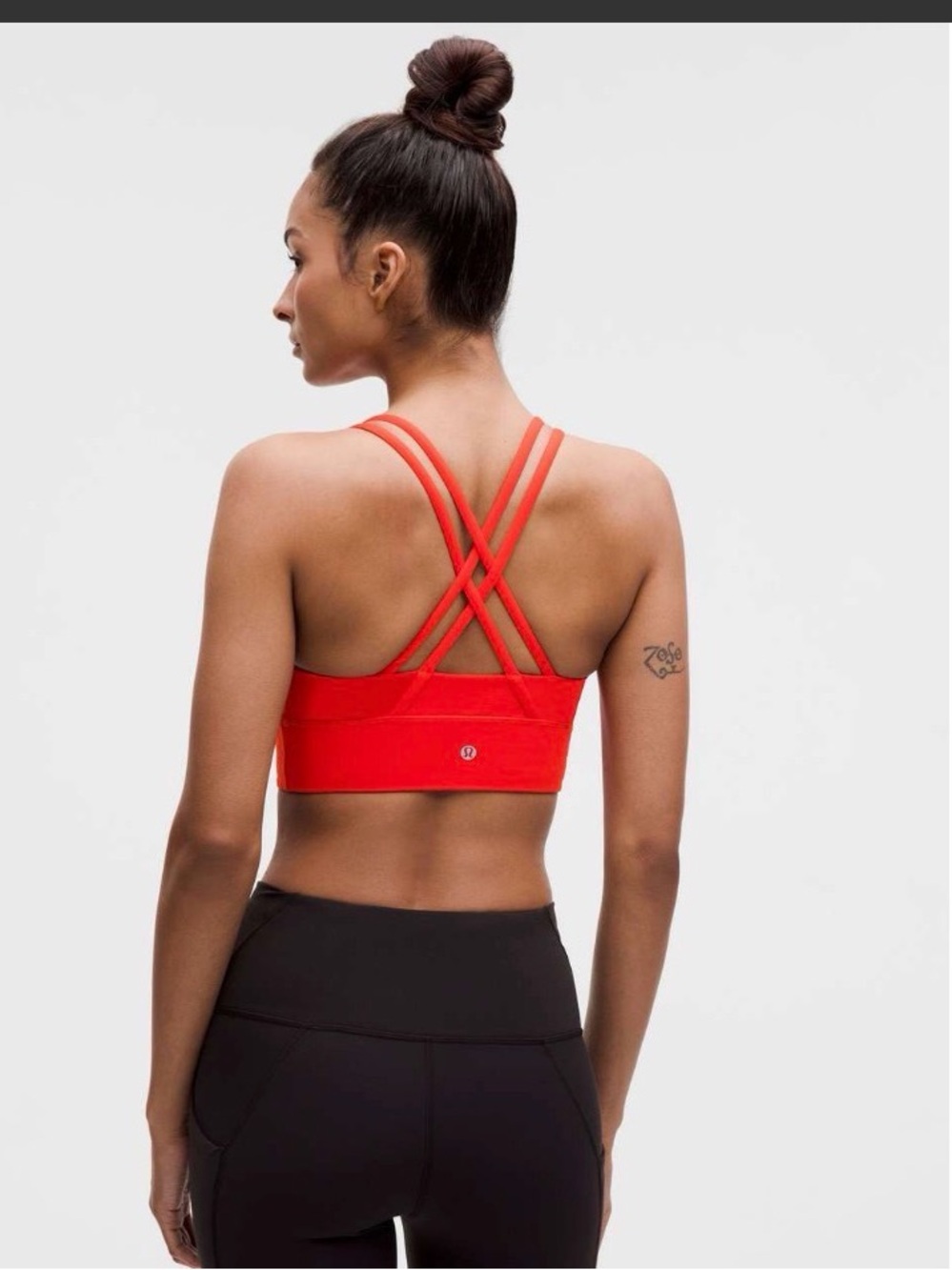 Lululemon Energy Longline Bra Hot Heat Size 14